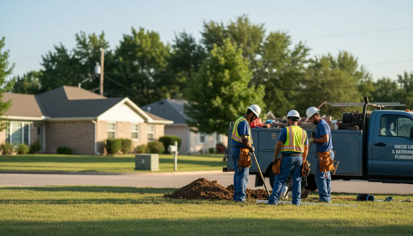 Residential water line and bathroom plumbing service in Rolling Hills, WY